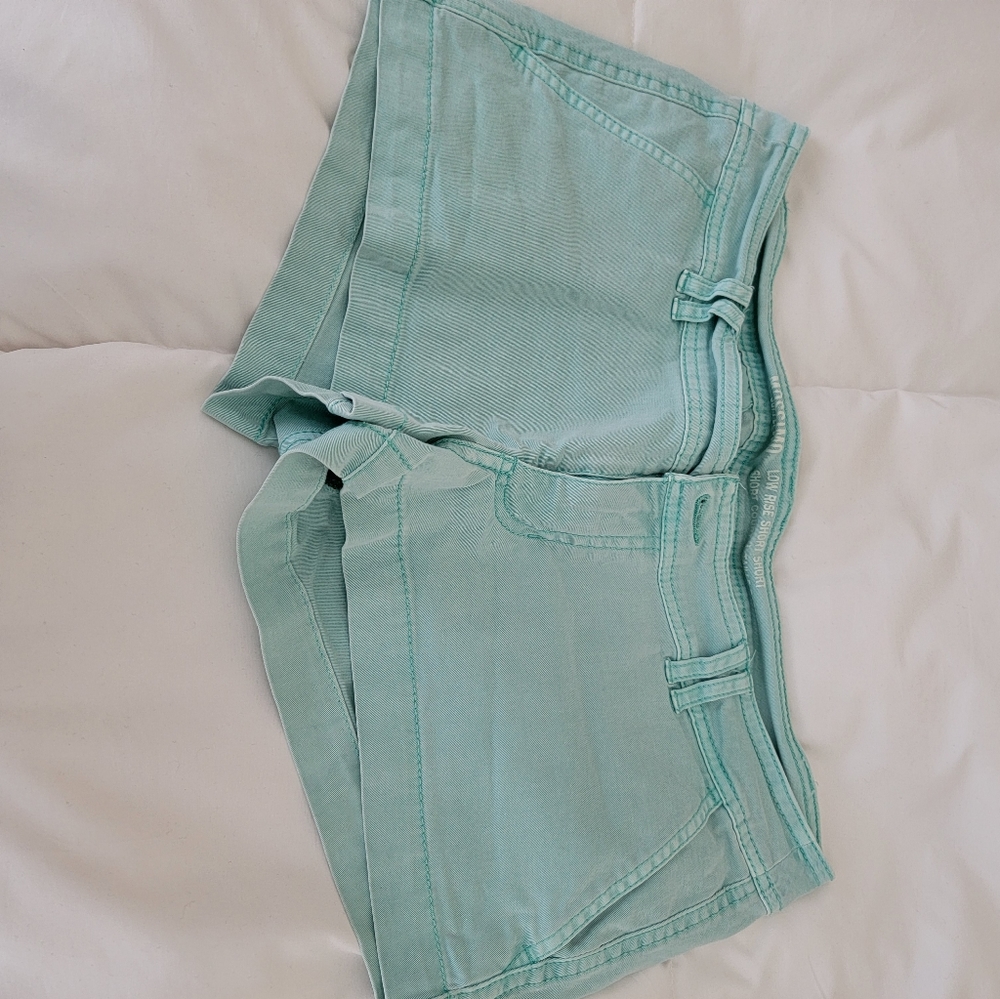 Turquiose cotton shorts